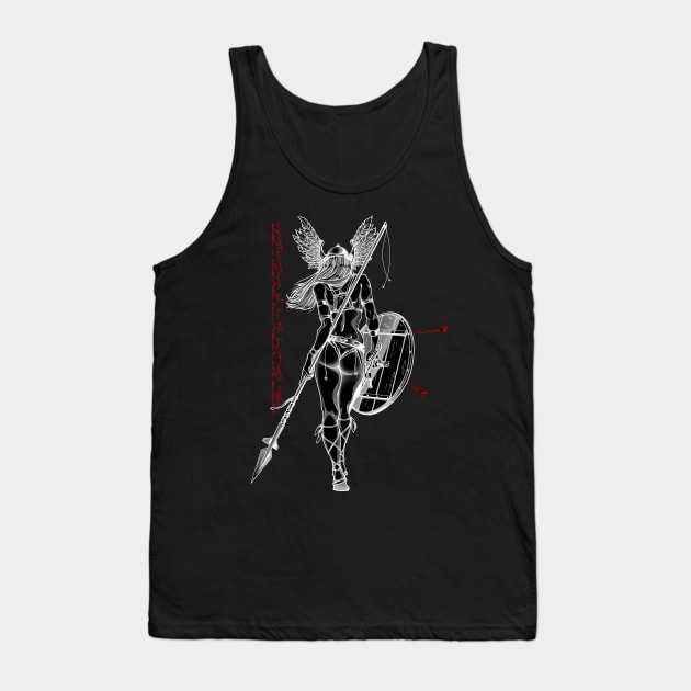 Valkyrie of Ravens (Negative) Tank Top by ValhallaBlack